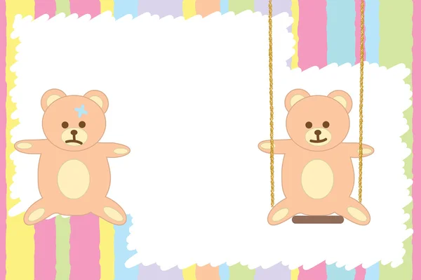stock vector Greeting card with Teddy Bear