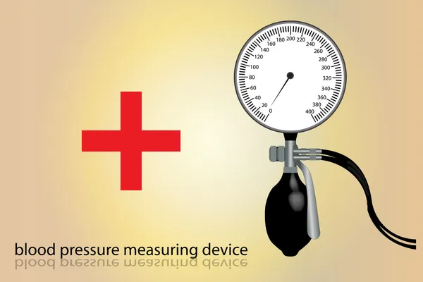 Blood pressure measuring device — Stock Vector