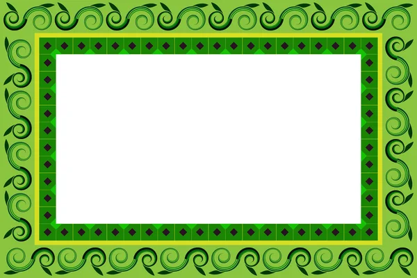 Рамка из зеленых листьев — стоковый вектор