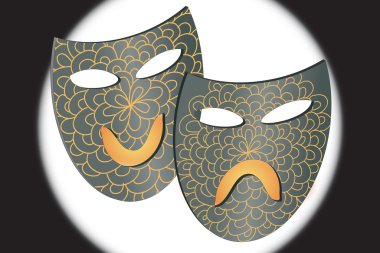 Masks representing comedy and drama clipart