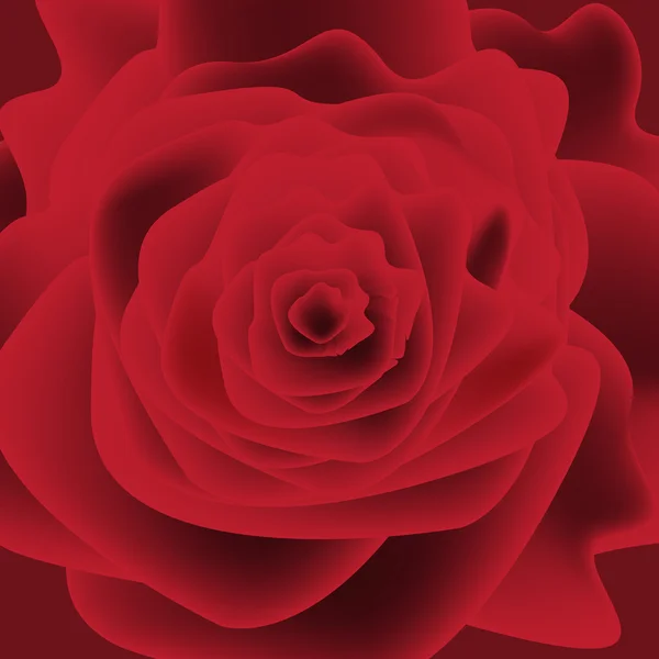 Γραφική απεικόνιση του ένα κόκκινο λουλούδι τριαντάφυλλο — Διανυσματικό Αρχείο