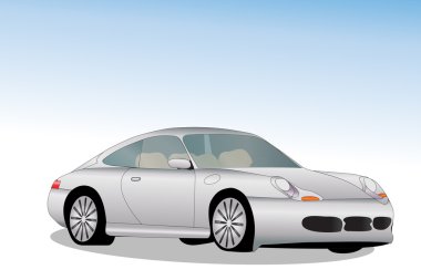 bir spor araba grafik illüstrasyon