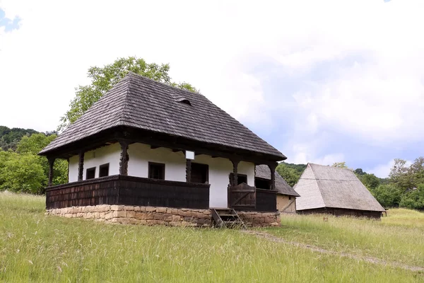 Scena Stary Dom Rumuńskiej Wioski — Zdjęcie stockowe