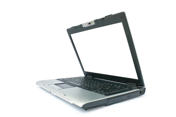 Laptop mit weißem Monitor aufdecken — Stockfoto