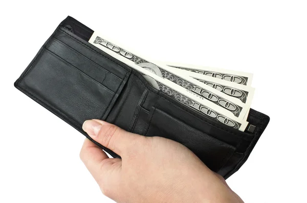 Pengar är i en handväska — Stockfoto