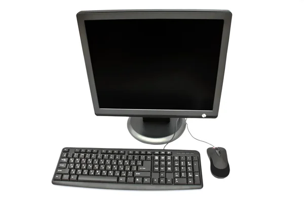 Monitor, toetsenbord en muis — Stockfoto