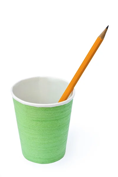 Glass and pencil — Stock Photo, Image