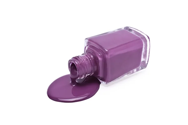 Изолированный Пролитый Лак Ногтей Фиолетового Цвета — стоковое фото