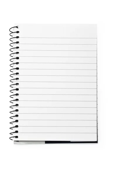 Isolated Open Notebook Line Spiral — Stock Photo, Image