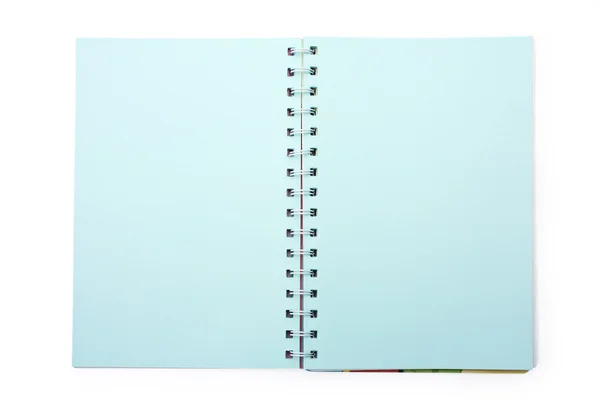 Białym Tle Notebook Linii Spirali — Zdjęcie stockowe