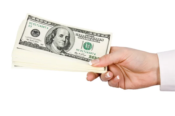 Money in a hand — Stock Photo, Image