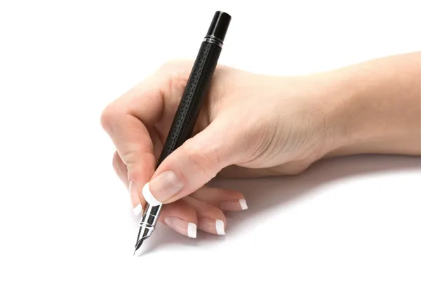 Isolated Writing Hand White Background — Stock Photo, Image