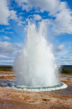 Geyser Strokkur in Iceland clipart