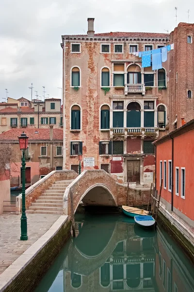 Dag Scenen Gatan Venedig Italien — Stockfoto