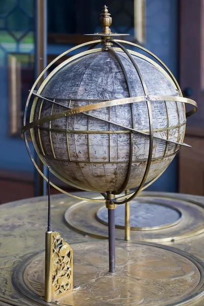 Der Antike Globus Aus Einem Königlichen Palast Frederiksborg lizenzfreie Stockbilder