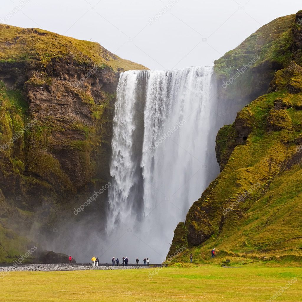Skogarfoss waterfall on the south of Iceland.