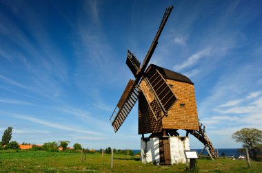 The olders windmill on Bornholm island clipart