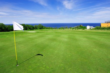 Bornholm adasındaki golf sahasında.