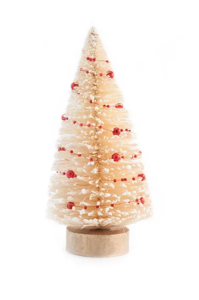 Dřevěné vánoční stromeček dekorace — Stock fotografie