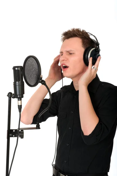 stock image Young man singing song