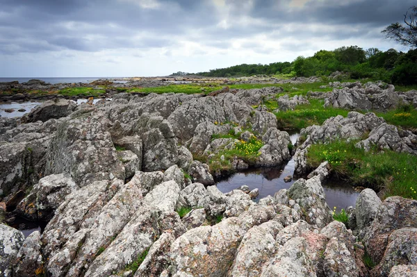 Felsen auf der Insel Bornholm, Ostsee — Stockfoto