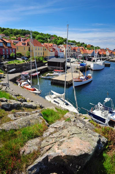 Jachthaven op het eiland bornholm — Stockfoto