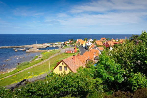 Piccola città sull'isola di Bornholm — Foto Stock