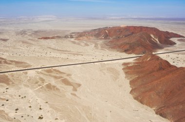 Peru'daki nazca Çölü üzerinde asdfhlsq