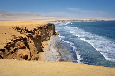 Ocean view in Paracas, Peru clipart