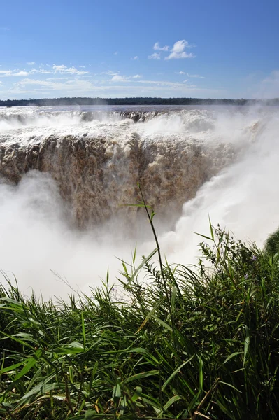 Widok z góry w wodospady Iguaçu — Zdjęcie stockowe
