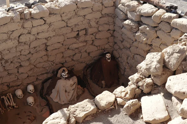 Graves on Nazca desert — Stock Photo, Image