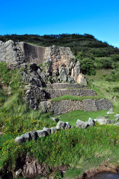 Αρχαίο πέτρινο τοίχο, στο Περού — Φωτογραφία Αρχείου