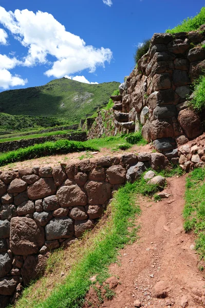 Ancient city wall in Urubamba Valley — Stock Photo, Image