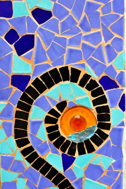 Park Guell Antoni Gaudi Barcelona Spain clipart