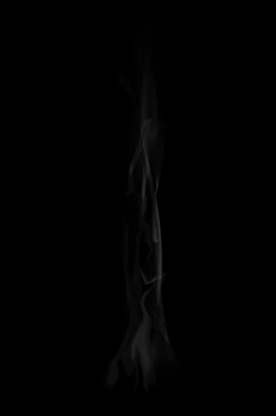 stock image Smooth long smoke on black background