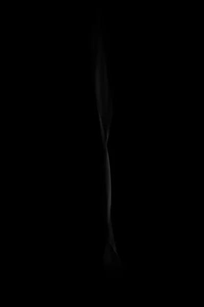 stock image Smooth long smoke on black background