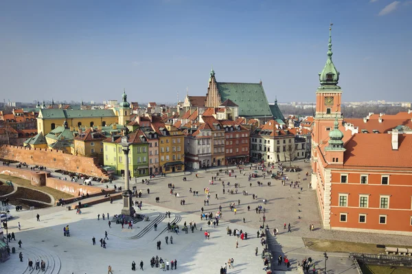 旧城的城市全景，华沙，波兰 — 图库照片