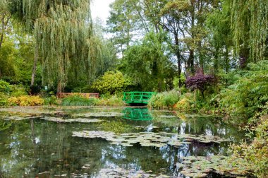 Monet's garden and pond clipart