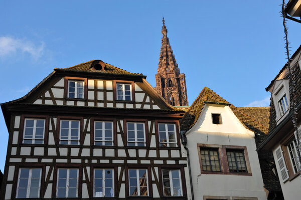 Half-timbered building in Strasbourg France