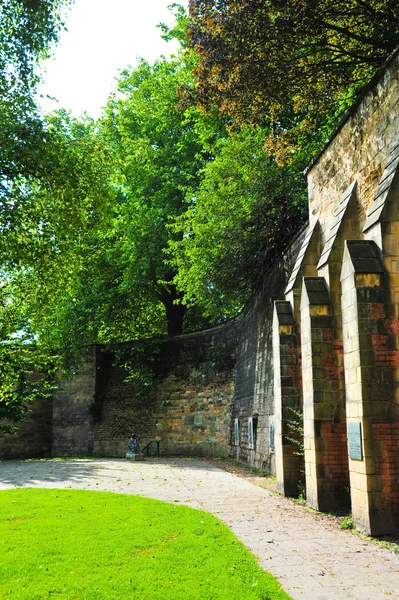 Nottingham castle wall — Stockfoto