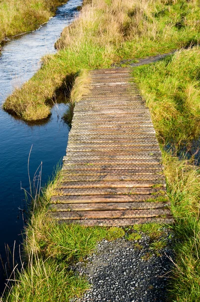 Pasarela a Eilean Mor Loch Finlaggan — Foto de Stock