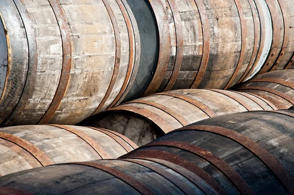 Barili di whisky — Foto Stock