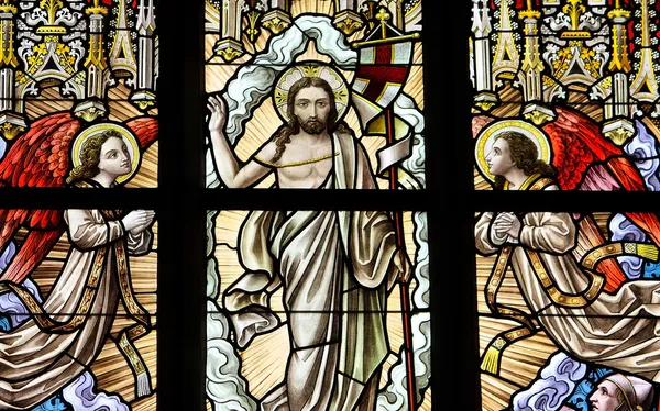 İsa ve iki melek — Stok fotoğraf