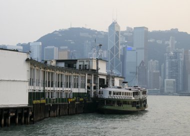 Ferry in Hong Kong clipart