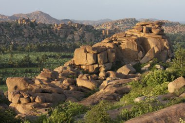 hampi Güney Hindistan çevresinde peyzaj