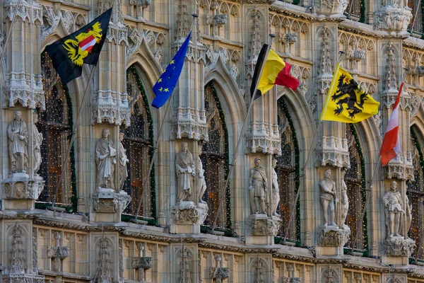 Gotisches Rathaus von Leuven in Belgien — Stockfoto