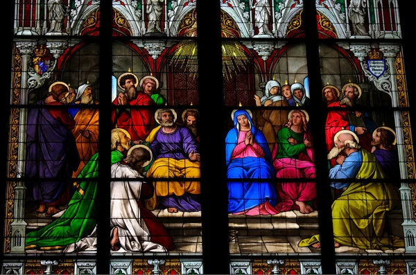 Pentecost window in Cologne Cathedral — Stock Photo, Image