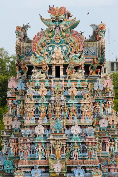 Μίνακσι Αμμάν ναός στο Μαντουράι, Ινδία — Φωτογραφία Αρχείου