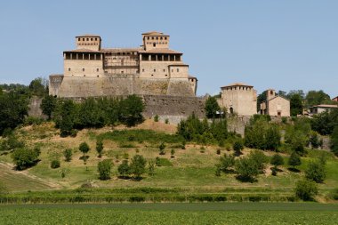 Castello di torrechiara yakınlarında parma, İtalya