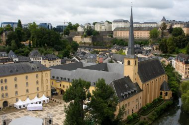 View on old Luxembourg city clipart